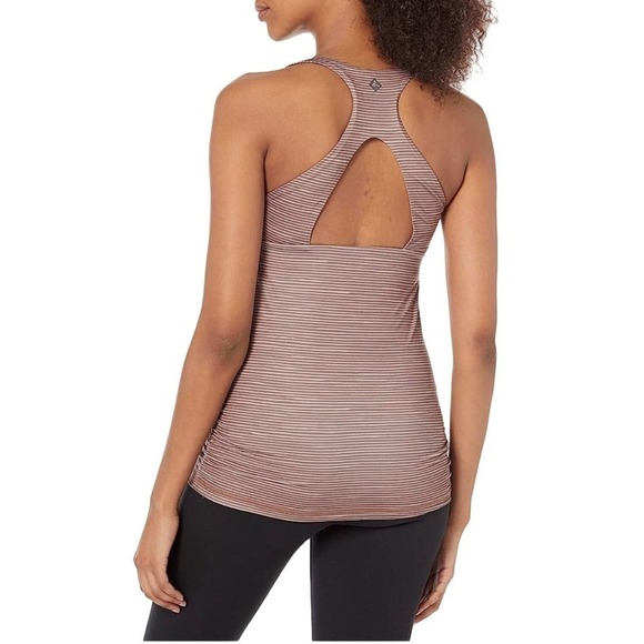 Prana Locano Tank in Moon Quartz w/Shelf Bra & Rushing on Sides - Picture 13 of 16